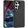 Adecuado para funda de teléfono Samsung S26 Ultra, magnético, PC engrosado, textura lateral antideslizante, anticaídas, funda de teléfono Samsung retro