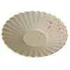 Base de Chaleira de Cerâmica Vermelha Firestone Fabricada na Fábrica, Design Pintado à Mão de Glicínias e Carpas, Bandeja para Chá Seco, Bandeja para Petiscos de Chá, Conjunto de Chá Kung Fu