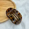 Pinza para el pelo curva grande estilo retro de abulón para mujer, pinza de pico de pato estilo coreano que no daña el cabello