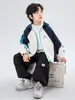 Chaqueta para Niños Primavera 2026 Estilo Nuevo para Niños Mayores Chaqueta Cortavientos de una Sola Capa para Exteriores Chaqueta con Cremallera y Capucha para Primavera y Otoño