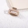 4,5cm Retangular Fosco Simples Moda Presilha de Cabelo pequena Presilha para Meio Rabo de Cavalo Grampo Lateral Pinça Tubarão
