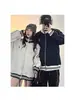 Chamarra Sudadera Estilo Americano Gris con Cuello Alto para Hombre y Mujer, Nueva Primavera y Otoño Holgada Perezosa Chaqueta de Béisbol Cárdigan Superior