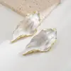 Pendientes de Moda Europea y Americana con Aguja de Plata S925, Clavos Sencillos Retro de Hoja Lacada, Estilo Metálico, Pendientes Audaces para Mujer