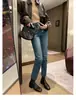 Botas Femininas de Cano Médio, Couro Lavado Vintage, Forradas com Lã, Botas Slim, Novo Estilo Inverno 2025, Botas de Couro com Salto Grosso, Botas Curtas