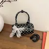 Bolsa de Mão Polca Dot Nova Moda Tendência 2026 Transfronteiriça Versátil Casual Bolsa Boston Bolsa de Ombro Único Transversal para Mulheres