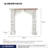 Gabinete Decorativo de Chimenea de Madera Maciza Estilo Europeo con Arco Vintage en Relieve Decoración de Chimenea Falsa Francesa para Sala de Estar Soporte Pequeño para Chimenea