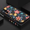 Funda para Teléfono S24Ultra Magnolia S23FE Patrón Lateral Samsung A55 Borde Recto Resistente a Caídas Funda Protectora