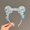 Velo para Niños, Cola de Sirena Colorida de Princesa, Tocado Súper Hada Dulce, Regalo de Cumpleaños, Cinta, Accesorio de Cabello Degradado para Bebé