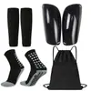 Shin guards de fútbol de venta caliente transfronterizos, calcetines para espinilleras, calcetines de fútbol, juego de bolsa con cordón, equipo de protección personalizado al por mayor