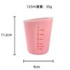 Copo Medidor de Silicone de Grau Alimentício Cor Macaron, Copo de Balança para Assar, Colher de Qualidade Macia, Ferramenta de Medição Doméstica