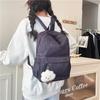 Mochila Escolar Transfronteiriça Estilo Preguiçoso Feminina Grande Capacidade Estudante Design de Nicho Mochila Simples e Versátil Mochila de Alto Valor