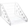Caixa de armazenamento para nail art, expositor de esmaltes transparente multicamadas, para uso diário em casa, organizador de batons, cosméticos, géis de unha