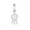 Set de 8 piezas de piercing para ombligo con color AB transfronterizo y forma de mariposa con corazón de durazno, joyería de lujo accesible para piercing corporal al por mayor