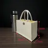 Bolso Tote de Lona Bolso de Mano Logo Personalizado Gran Capacidad Bolsa de Compras Ecológica Bolsa de Lona Laminada para Clase de Entrenamiento Estéreo