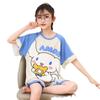 Pijama de Niña Verano Tejido de Algodón Manga Corta Delgado Nuevo 2024 Traje para Niñas Medianas y Grandes Ropa de Casa para Mujer