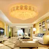 Suministro al por mayor lámpara simple redonda europea dorada para pastel lámpara de cristal lámpara de techo lámpara de sala de estar iluminación de dormitorio