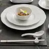 Juego de Cuenco y Plato de Porcelana Blanca Dehua de Fábrica, Cuenco de Arroz de Encaje de Gama Alta, Juego de Vajilla Comercial para Hotel de Una Persona