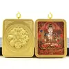 Caja Dorada Thangka de Xizang Caja Dorada Thangka de Xizang Colgante Buda Guardián Ocho Budas Nacimiento Budas Estilo Étnico Colgante Thangka Portátil Venta al por Mayor