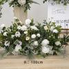 Novo Arranjo Grande Estilo Casamento Banquete de Casamento Flor de Seda Simulada Arranjo de Flores Decorativo Acabado Caminho Liderança Flor de Casamento Arte