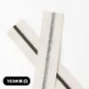 No. Cremallera de resina imitación metal de 5 dientes plateados y dientes platino con recubrimiento de lámina de oro y dientes recubiertos de plata para bolsas Cremallera # 7