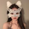 Fiesta de Mascarada Navideña Máscara Sexy para Adultos Oreja de Gato Animal Femenina Deseo Puro Media Cara Accesorios de Máscara Sexy