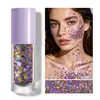 Comercio Exterior Sirena Lentejuelas Mariposa Lentejuelas Iridiscentes Polarizadas Maquillaje Facial Festival Carnaval Gel sin Pegamento Maquillaje de Escenario