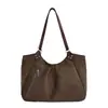 Bolsa de mano Shuai Mijia estilo coreano retro artístico estilo universitario para mujer, nueva moda 2026 bolso de hombro de gran capacidad