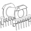 Transformador Esqueleto ETD34 Esqueleto de Baquelita ETD35 Bobina Esqueleto de Alta Frecuencia Horizontal 7+7 Pines 3402