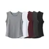 Colete Macio e Amigo da Pele em Lyocell Tencel para Mulheres, Camada Base Fresca de Alta Elasticidade para o Verão, Cor Sólida Moda Casual Top Interno