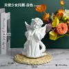Escultura Modelo de Ángel Rezando de Niña Nórdica Adorno, Artesanía Simple y Lujosa para Decoración de Maquetas de Oficina