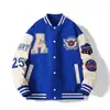 Uniforme de beisebol transfronteiriço retrô americano primavera e outono jaqueta bordada para jovens jaqueta de casal masculina outlet de fábrica