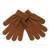 Moda otoño e invierno guantes cálidos para niños explosiones transfronterizas guantes mágicos color liso guantes simples de cinco dedos color mixto venta al por mayor
