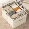 Caixa de Armazenamento Visível para Roupas de Quarto Tianshan Algodão e Linho Suprimentos Bolsa de Armazenamento Espessa Sem Instalação Caixa de Armazenamento Extra Grande para Guarda-Roupa