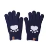 Luvas Quentes de Desenho Animado Estilo Coreano com Patas de Urso para Exterior à Prova de Frio Luvas de Pelúcia com Tela Sensível ao Toque Luvas de Tricô Espessas de Lã Imitação de Visom