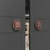 Nova Maçaneta de Porta de Madeira Maciça Estilo Chinês em Estoque, Maçaneta de Porta de Sala Privada de Clube de Luxo, Maçaneta de Porta de Correr de Vidro Dupla