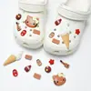 Acessórios de decoração de sapatos DIY para Crocs, fivelas decorativas fofas de pelúcia 3D de desenhos animados, leão e gato do zoológico para a superfície do sapato