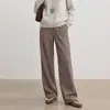 Nueva colección de invierno: Pantalones de lana de yak de peso pesado, pierna ancha, cálidos, cómodos, adelgazantes, versátiles y de corte recto, perfectos para uso casual