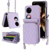 Para Huawei P50pocket Bolso Cruzado Plegable Estilo Chanel con Cremallera Funda de Cuero para Teléfono Plegable Z Flip6 con Ranura para Tarjetas