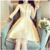 Vestido Colete Princesa Verão Doce Renda Cadarço Laço Fada Elegante Flor Estéreo Bordado Retro Fofo