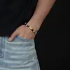 Pulseira Pixiu de obsidiana prateada para homens com um design único e estiloso, moderna e versátil, acessório de luxo leve e de alta qualidade para mulheres