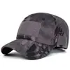 Gorra de Béisbol Camuflaje Táctico, Gorra con Visera para Protección Solar en Deportes al Aire Libre, Gorra Transpirable Multifuncional con Malla Lateral y Velcro