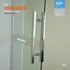 Manija de Tubo Cuadrado 304 para Puerta de Vidrio Acero Inoxidable Espesorado Manija para Puerta Principal Puerta de Madera Accesorios de Ferretería Metal Cepillado
