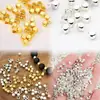 Cuentas de Cobre con Superficie Lisa, Cuentas Cuadradas Biseladas, Cuentas Cuadradas con Esquinas Redondeadas, Pulseras con Cuentas para Manualidades, Collares, Cuentas Espaciadoras Cubo de Azúcar con Agujero Grande, Accesorios