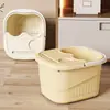 Cubeta para Baño de Pies Uso Doméstico Engrosada y Elevada con Ruedas Cubeta Portátil para Baño de Pies Aislamiento Sobre la Pantorrilla Masaje Cubeta para Lavar Pies Lavabo para Lavar Pies