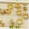 Corona incrustada con circonita accesorios cuentas espaciadoras pulsera espaciadora Wenwan accesorios soporte para flores joyería pulsera hecha a mano colgante