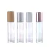 Frasco Rolo de Vidro Colorido Galvanizado 10ml Frasco para Óleo Essencial Frasco de Perfume Frasco para Óleo Labial Frasco Rolo para Creme para os Olhos