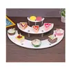Centro de Mesa para Postres de Acrílico Bandeja para Pastel de Boda Soporte de Exhibición Soporte para Pasteles de Té de la Tarde Mesa para Descanso de Té de Buffet Frío