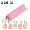 Plumilla para Nail Art de Nuevo Modelo Transfronteriza con Mango de Acrílico, Plumilla para Puntos con Patrón de Flor de Cinco Pétalos, Herramienta para Nail Art DIY