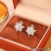 Aretes de Mariposa de Perla de Oro Real Galvanizado con Aguja de Plata S925, Aretes Femeninos y Elegantes de Gota de Agua, Collar Pequeño Fresco y Versátil