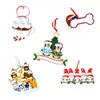 Colgante de Árbol de Navidad Decoración de Fiesta Artesanías de Resina Colgante Pequeño Regalo Ventana Pingüino Colgante de Papá Noel